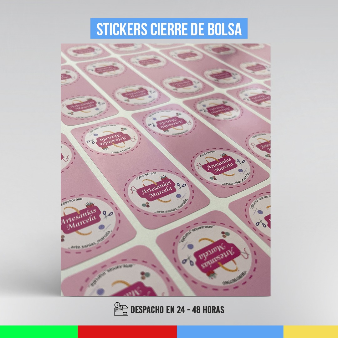 Stickers Cierre de Bolsa Adhesivos