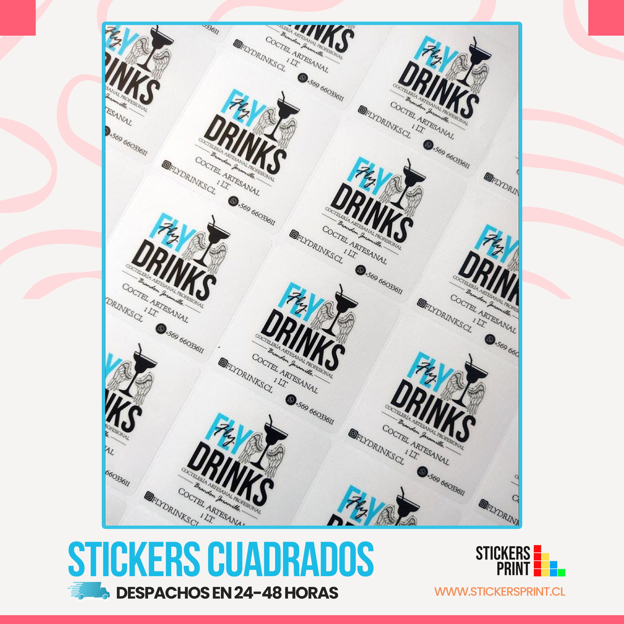 Stickers Cuadrados personalizados